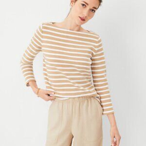 Ann Taylor Long Sleeve V-Neck Tee in Rust – Size M – NWT